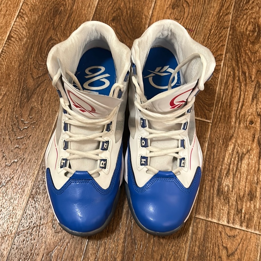 Blue, red and white Allen Iverson’s Q 96 Cross Examine